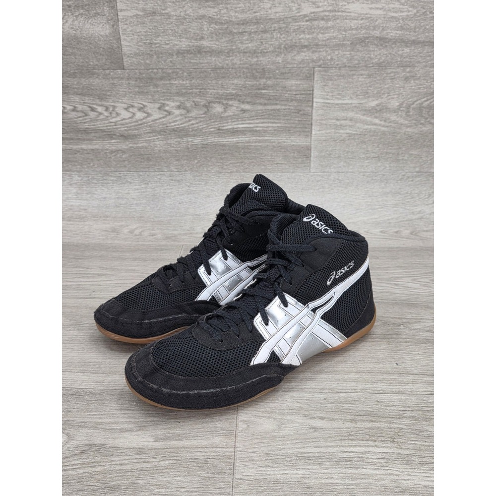 ASICS Men's Matflex Wrestling Shoes Black  Metallic Gum Sole Size 10.5 J902Y